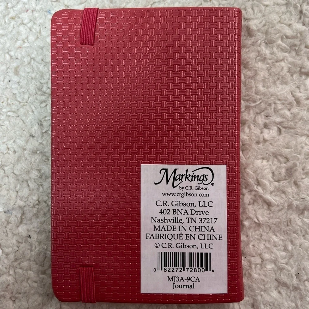 ☀️2/$14☀️C.R. Gibson/Markings Red Lined Page Journal Notebook